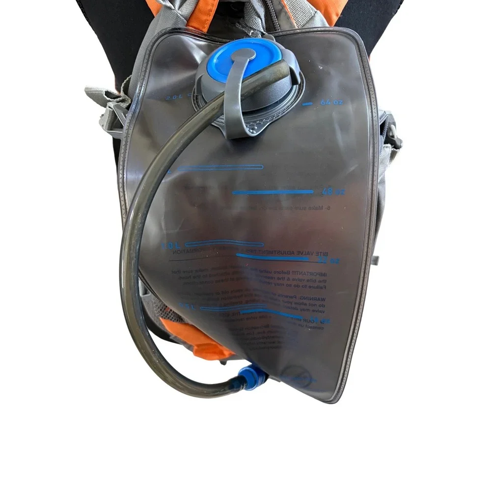 Outdoor Products Mist 13L Hydration Pack‎ Orange Grey 2.0L Reservoir Backpack